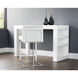 Dean 35.5 inch Stainless Steel / Cantina White Counter Stool